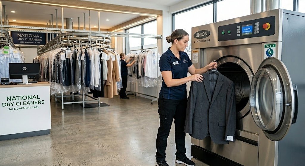 professional dry cleaning service and garment care process